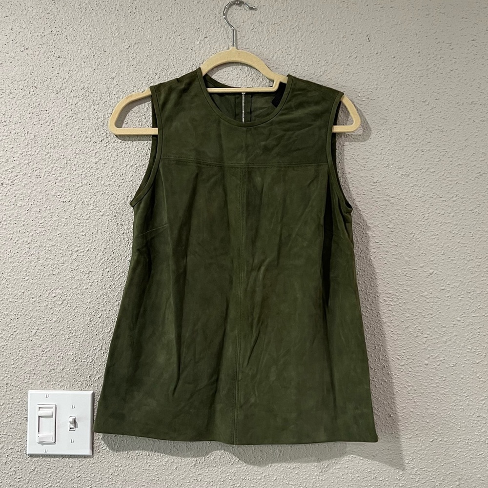 Green Suede Top